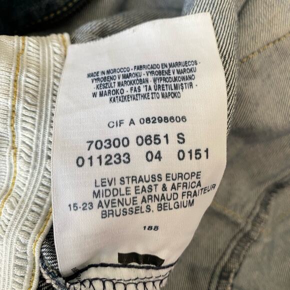 Vintage Levi’s Denim Jean Crop Jacket Zipper Made in Belgium size small - Picture 9 of 11